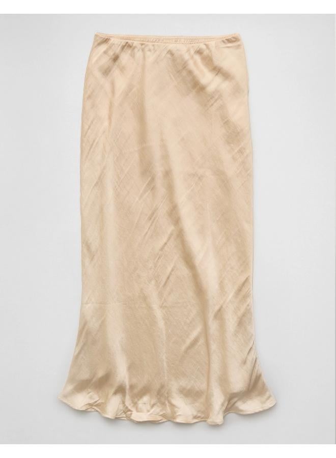 American Eagle AE High-Waisted Satin Midi Skirt  - Image 2