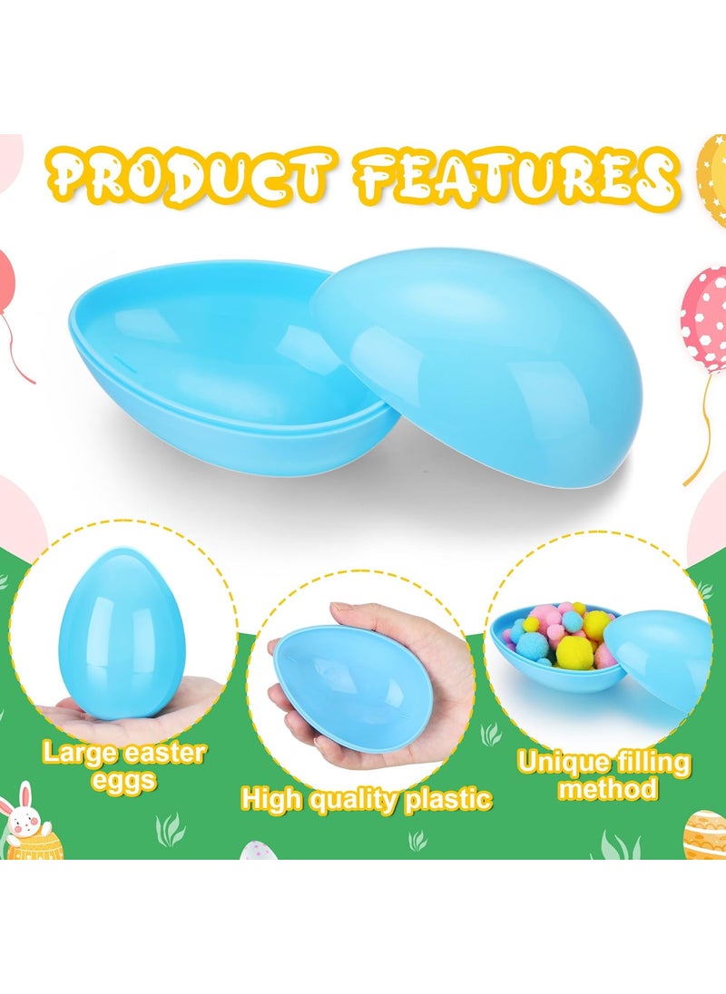 Leitee Leitee 12 Pcs 4 Inch Fillable Easter Eggs Colorful Empty Plastic Surprise Egg Bright Color for Hunt Party Supplies Stuffed Basket Easter Decorations Presents Classroom Prize  - Image 3
