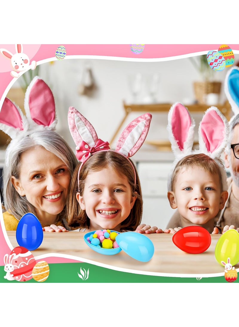 Leitee Leitee 12 Pcs 4 Inch Fillable Easter Eggs Colorful Empty Plastic Surprise Egg Bright Color for Hunt Party Supplies Stuffed Basket Easter Decorations Presents Classroom Prize  - Image 4