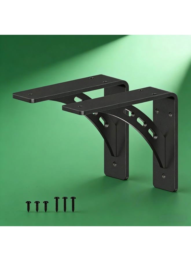 QDMXJF Heavy Duty Bracket,Granite Countertop Support Brackets, Heavy Duty Shelf Brackets , Max Load 1000 Lbs ,Mantel Brackets (Set of 2) - Countertop Support Brackets (7" x 6") - Image 1