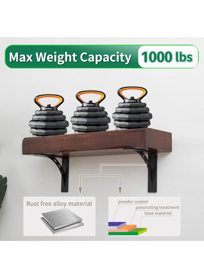 QDMXJF Heavy Duty Bracket,Granite Countertop Support Brackets, Heavy Duty Shelf Brackets , Max Load 1000 Lbs ,Mantel Brackets (Set of 2) - Countertop Support Brackets (7" x 6") - Image 4