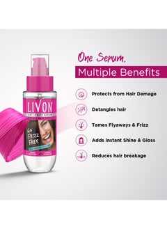 Livon Hair Serum, For Dry & Frizzy Hair | Provides shine , smoothness & damage protection  - Image 3