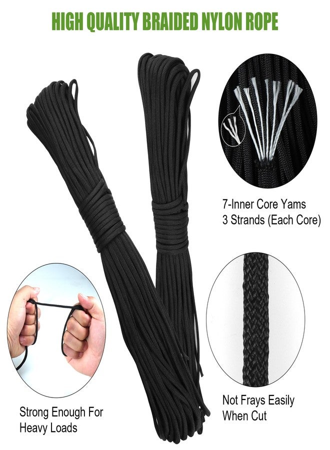 Goldlife Pond Fountain Aerator Fixing Accessories - 2×Metal Ground Stakes with 2×101ft Braided Nylon Rope, Heavy Duty Tent Stake Pegs and Paracord For Camping Tent, Canopies, Carport, Fountain Aerator - Image 4