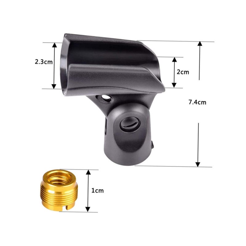 2 Pcs Microphone Clip Holders With Adapters For Handheld Microphones KTV Stage Concert Use - Image 3