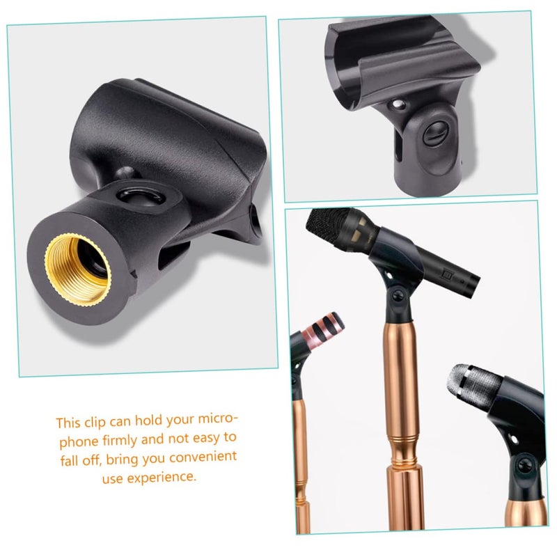 2 Pcs Microphone Clip Holders With Adapters For Handheld Microphones KTV Stage Concert Use - Image 5