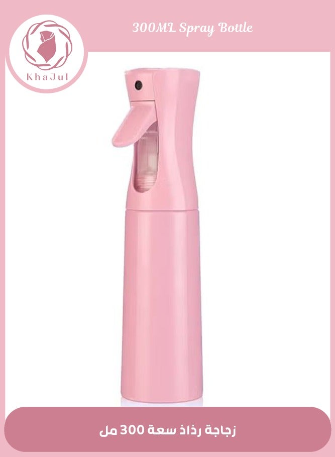 Generic Continuous Spray Bottle, 300ml Hair Mister Spray Bottle, Fine Mist Water Spray Bottle for Salons,Barber, Plants, Skin Care, Cleaning (Pink)  - Image 1