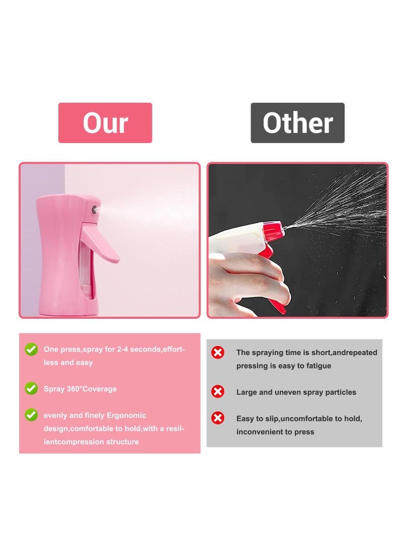 Generic Continuous Spray Bottle, 300ml Hair Mister Spray Bottle, Fine Mist Water Spray Bottle for Salons,Barber, Plants, Skin Care, Cleaning (Pink)  - Image 5
