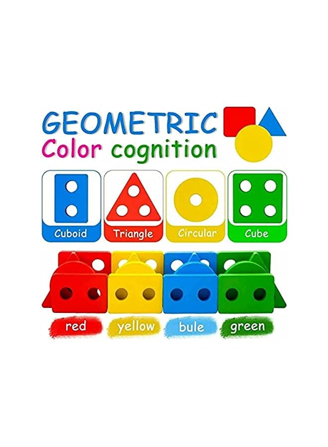 vesus and Girls 1 to 3 years old Toddlers Wooden sorting and Stacking Toys for Toddlers and Children Preschool Education Toys Color Recognition Stacked Shape Classifier Learn Puzzle gifts - Image 2