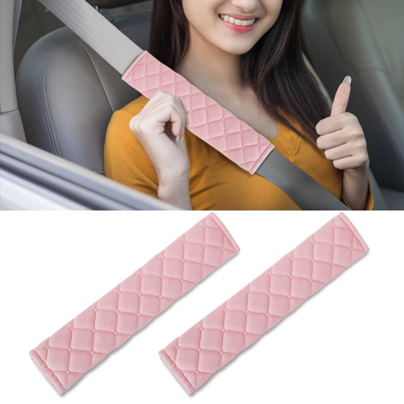 RGOAANC 2PCS Car Seat Belt Pads Cover Seatbelt Cushion Soft Vehicle Seatbelt Shoulder Strap Cushion Pad Comfortable Auto Interior Neck Harness Protector Accessories Universal for All Vehicles - Image 3