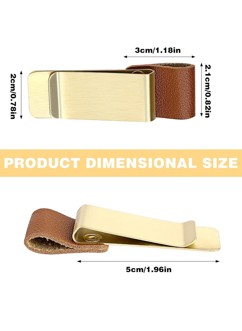 Oasisgalore 4Pcs Pen Clips for Notebook PU Leather Pen Loop Holder for Journal, Planner  - Image 2