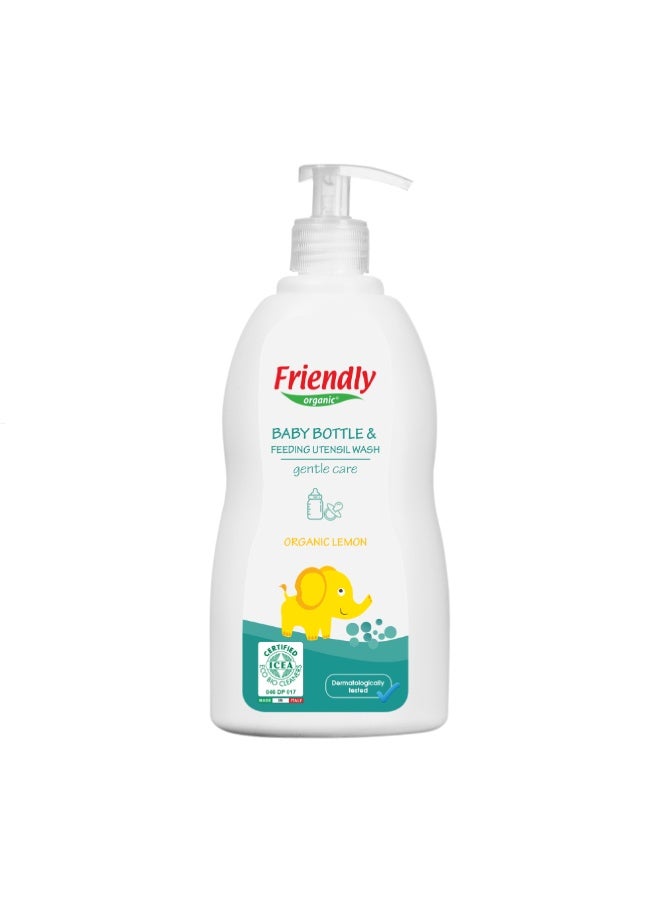 FRIENDLY ORGANIC منظف زجاجة الرضاعة وأدوات التغذية العضوي 500 مل | تركيبة عضوية من الليمون النباتي | تنظيف لطيف وغير سام للزجاجات والحلمات والإكسسوارات - Image 2