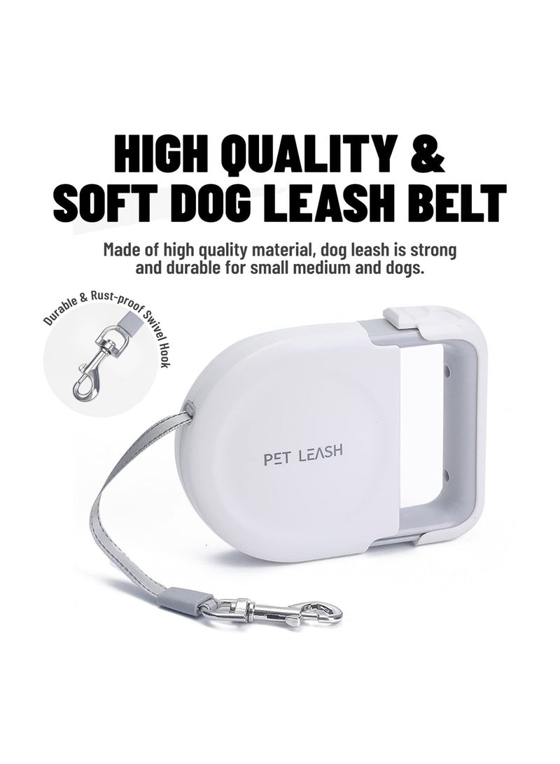 360° Tangle-Free Retractable Dog Leash with Anti-Slip Handle and Waste Bag Dispenser for Small Medium Dogs and Cats - Image 3