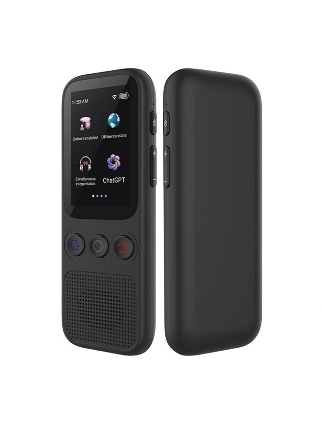 S80 Translator - Compact Multi-Function Translation Device with 2-Inch Touch Screen, Music & Video Support, and ChatGPT Integration, Simultaneous interpretation of 138 voices, 25 exchange rates, and 18 offline translations