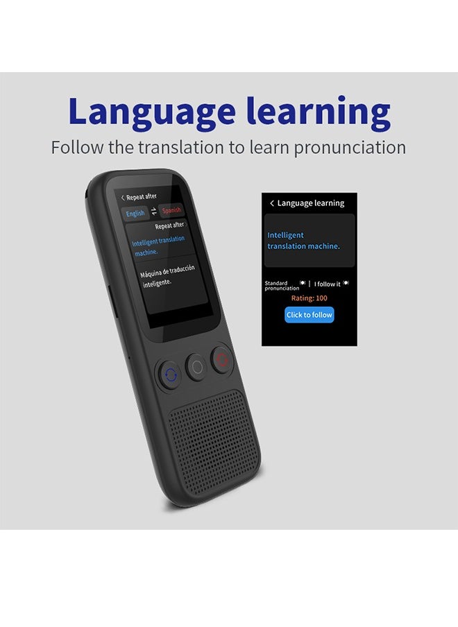 S80 Translator - Compact Multi-Function Translation Device with 2-Inch Touch Screen, Music & Video Support, and ChatGPT Integration, Simultaneous interpretation of 138 voices, 25 exchange rates, and 18 offline translations