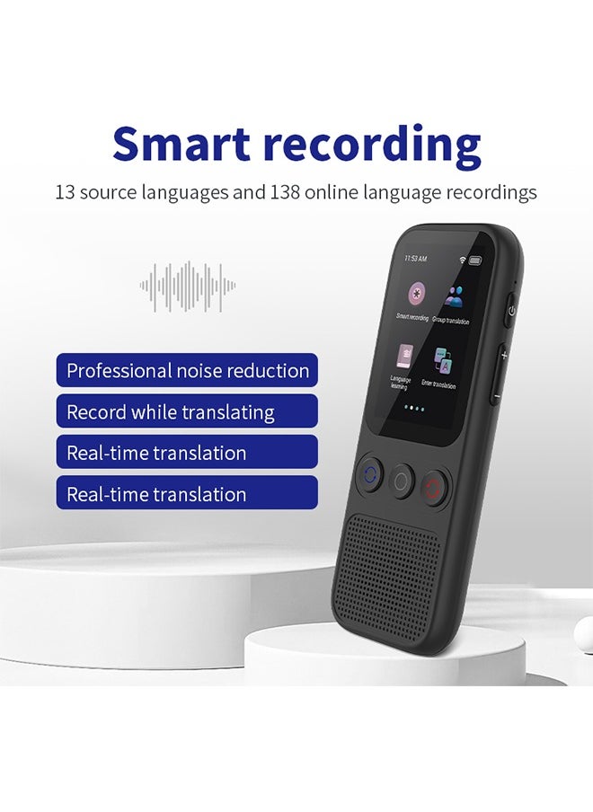 S80 Translator - Compact Multi-Function Translation Device with 2-Inch Touch Screen, Music & Video Support, and ChatGPT Integration, Simultaneous interpretation of 138 voices, 25 exchange rates, and 18 offline translations