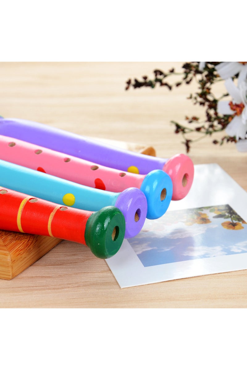 erorex 1 Pc Small Wooden Colorful Piccolo Flute for Kids Learning Rhythm Musical Instrument Early Educat... - Image 5