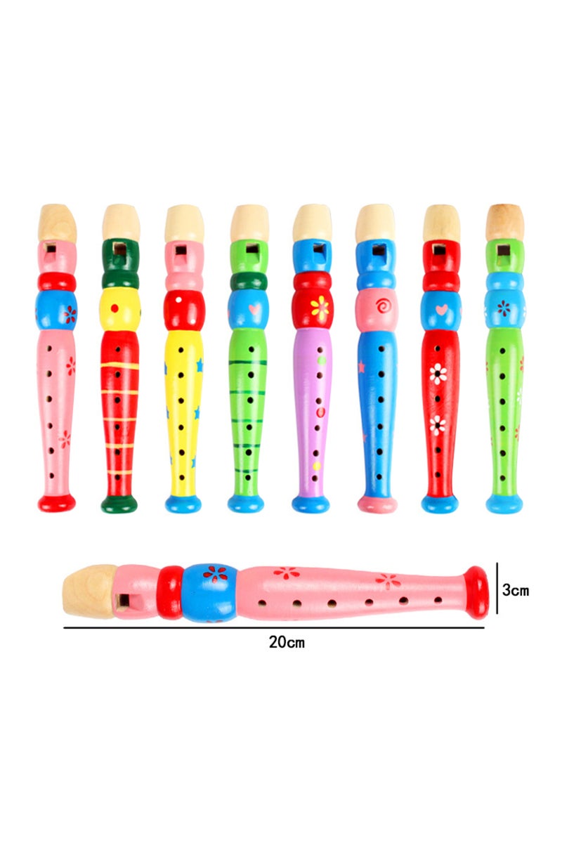 erorex 1 Pc Small Wooden Colorful Piccolo Flute for Kids Learning Rhythm Musical Instrument Early Educat... - Image 2