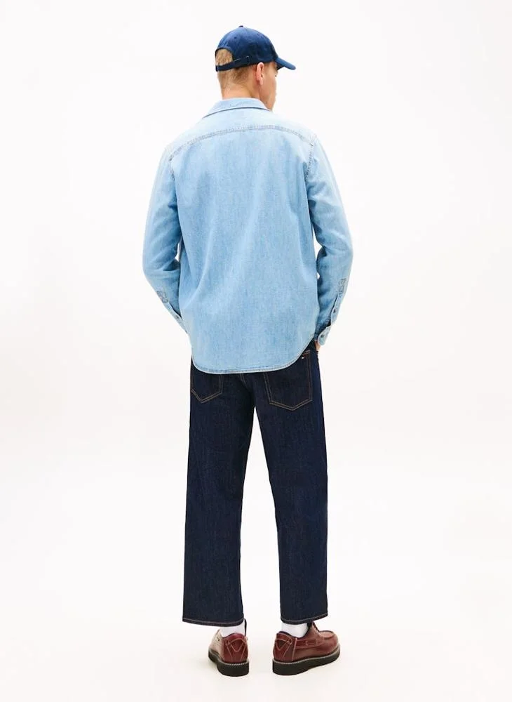 تومي جينز قميص جينز بقصة مريحة