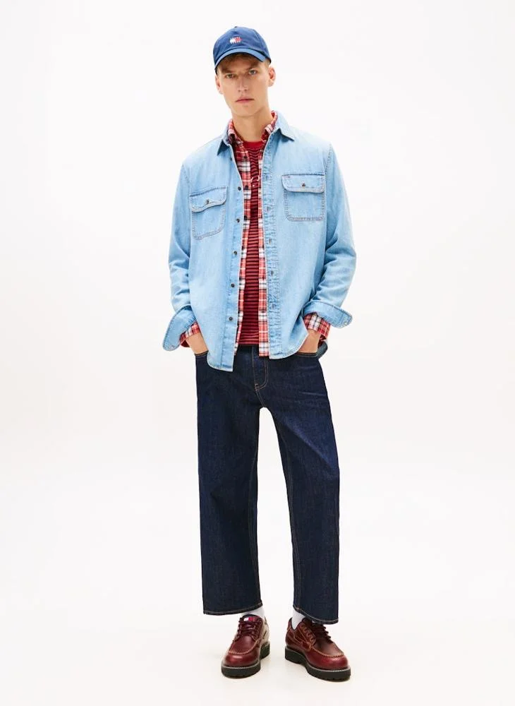 TOMMY JEANS  Denim Relaxed Fit Shirt for Men | Best Price UAE