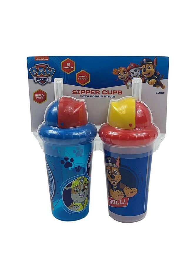 Cudlie Paw Patrol Baby Boy 2 Pack 10 Oz Pack Of Sippy Cups With Straw & Easy Close Lid - Image 1