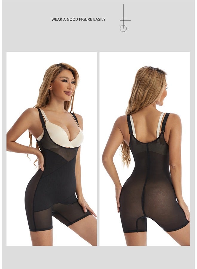 JS Womens Body Shaper High Waisted Tummy Control Shaperwear Slim Shaper Body Shaper Shapewear for Women, Conjoined Shapewear, Waist Lift Corset Body Tight Stomach（Black） - Image 3