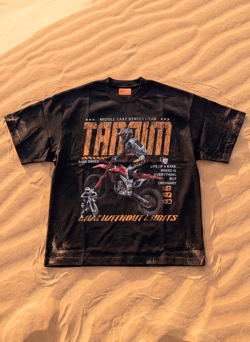 Tanjim Squad  RARE BREED TEE – DESERT MOTO BLACK for Men | Best Price UAE