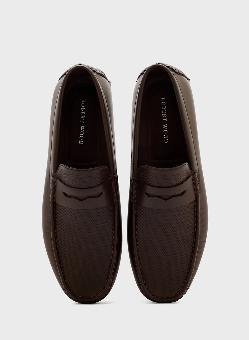 Robert Wood Tectured Formal Loafers