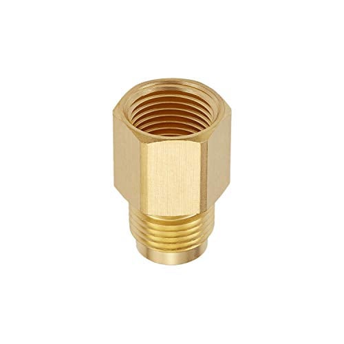 Litorange 2 PCS Brass Flare Tube Fitting Coupling Gas Adapter 3/8" Flare X 3/8" Female NPT Pipe Connector - Image 5
