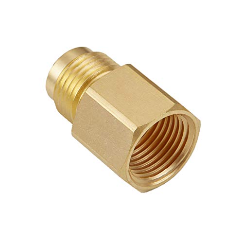 Litorange 2 PCS Brass Flare Tube Fitting Coupling Gas Adapter 3/8" Flare X 3/8" Female NPT Pipe Connector - Image 4
