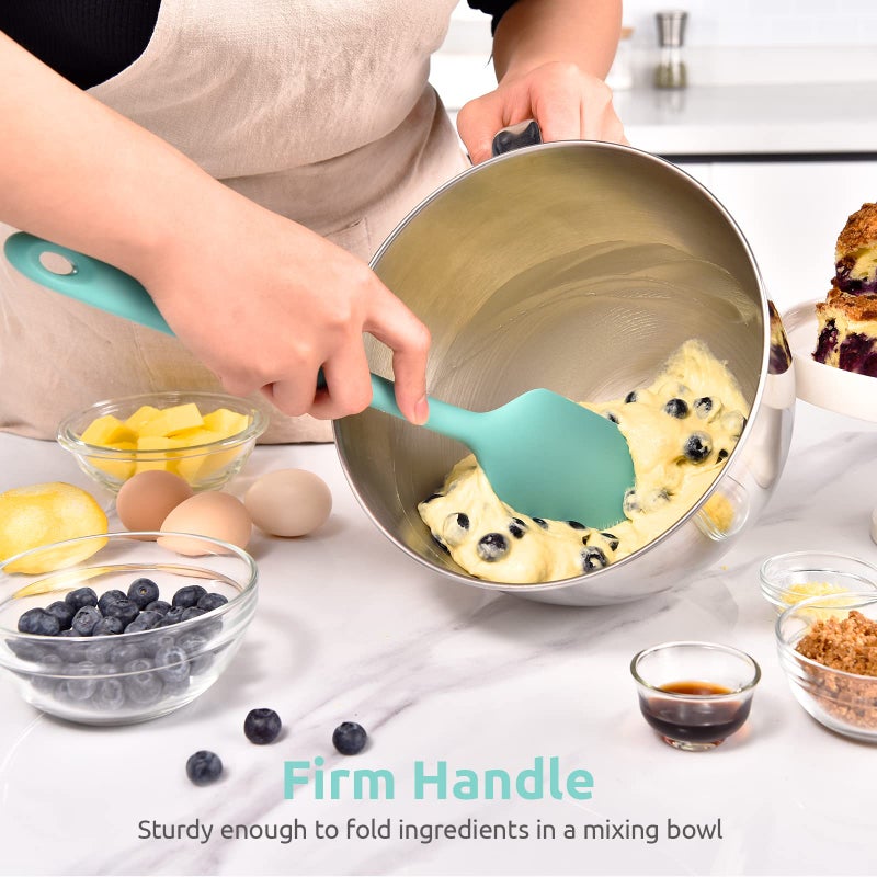 U-Taste 14in Extra Large Silicone Spatula: U-Taste 600ÂºF Heat Resistant Flexible Silicon Mixing Stirring Cooking Scraping Baking Bowl Scraper Seamless Spreader for Kitchen Nonstick Cookware (Aqua Sky) - Image 5