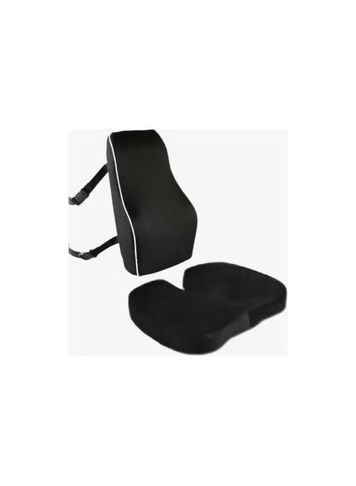 وسادة مقعد وظهر من الرغوة الذاكرة لدعم الظهر وتخفيف الضغط - Image 1
