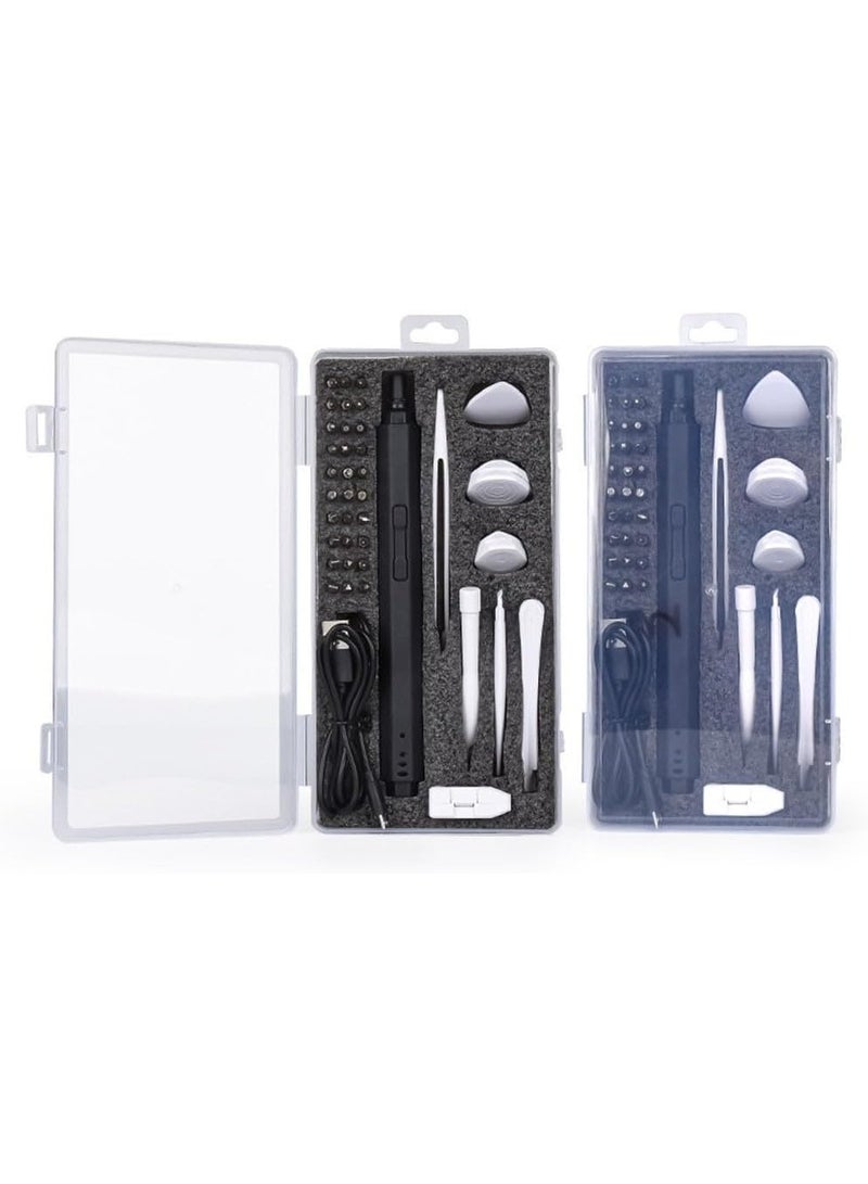 طقم مفك براغي كهربائي صغير 42 في 1 قابل لإعادة الشحن بدون أسلاك مع رؤوس مغناطيسية ووظيفة الدوران الأمامي والخلفي مناسب لتفكيك الهواتف وصيانة الحواسيب وإصلاح الأجهزة الإلكترونية - Image 5