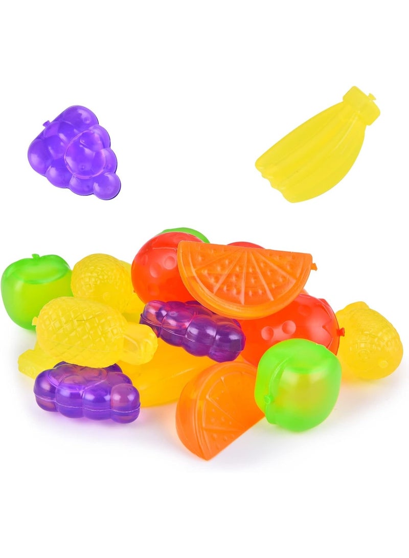 عبوة من 10 مكعبات ثلج قابلة لإعادة الاستخدام - مكعبات ثلج بلاستيكية على شكل فواكه للمشروبات | قابلة للغسل والتجميد، مثالية للعصائر والمشروبات الباردة والكوكتيلات والمشروبات المنعشة - Image 2