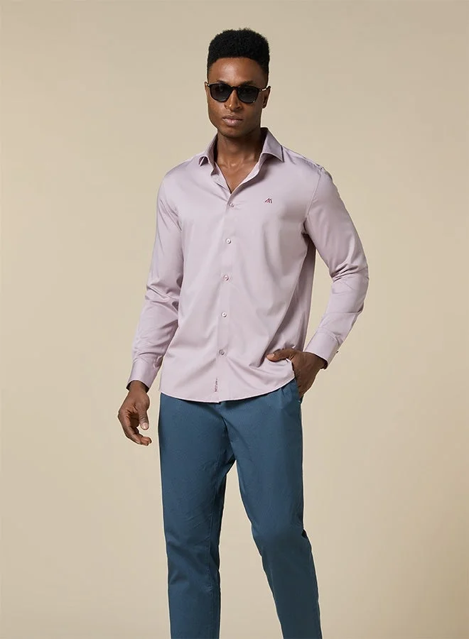MANNERISM  The Desert Bamboo Earthy Pink Shirt with Warm Soft Texture for Men | Best Price UAE