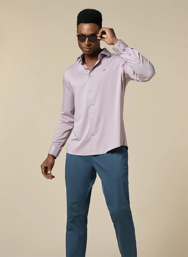 MANNERISM  The Desert Bamboo Earthy Pink Shirt with Warm Soft Texture for Men | Best Price UAE