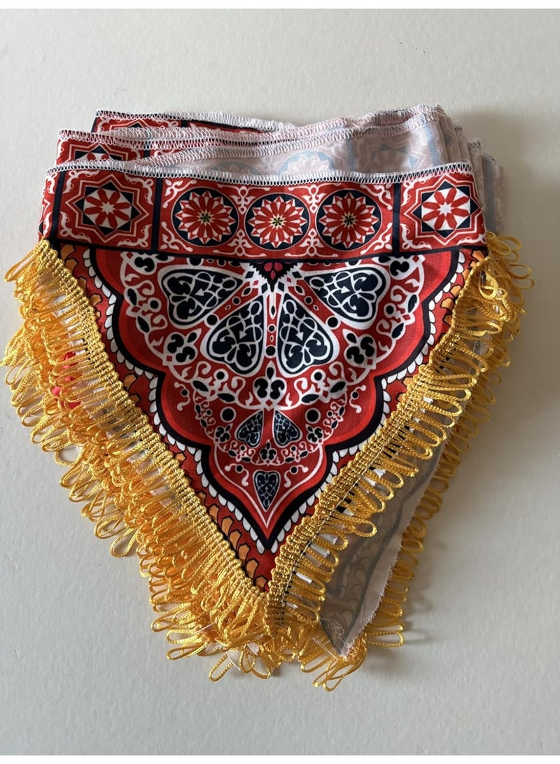 5 Meters Ramadan Hanging Decorations Khayameyah Style 5 Meters, High Quality Triangle Decorations Khayameyah, Red - Image 2