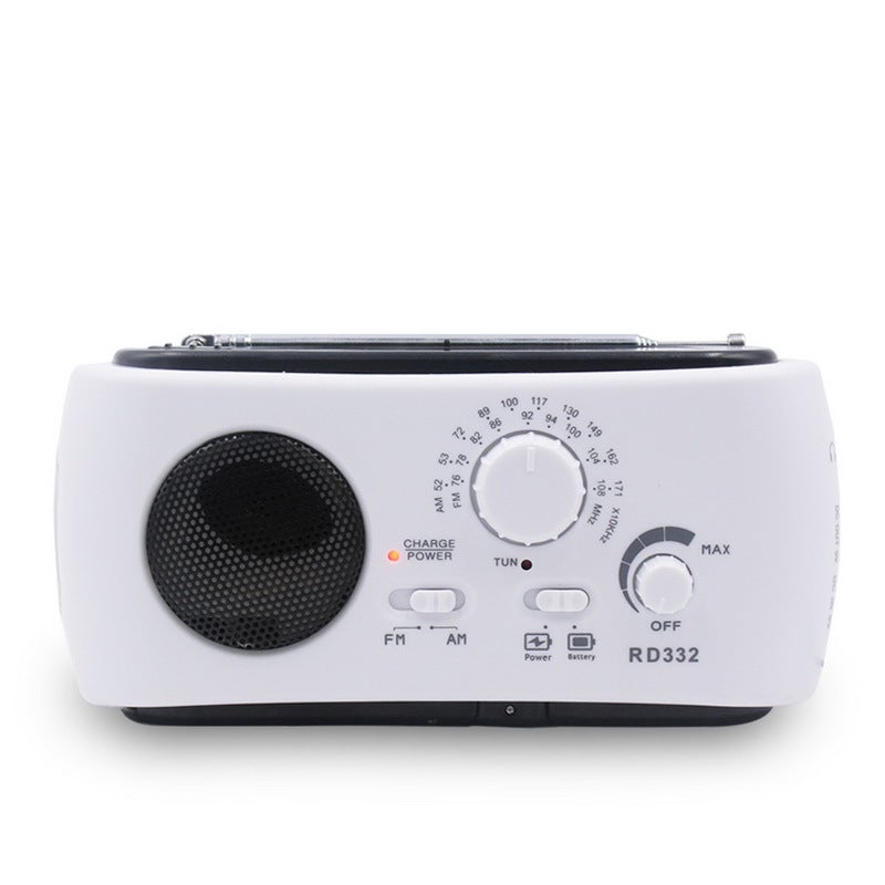 Radio Hand Power Solar Radio Flashlight Multi-Function Emergency Charging - Image 1