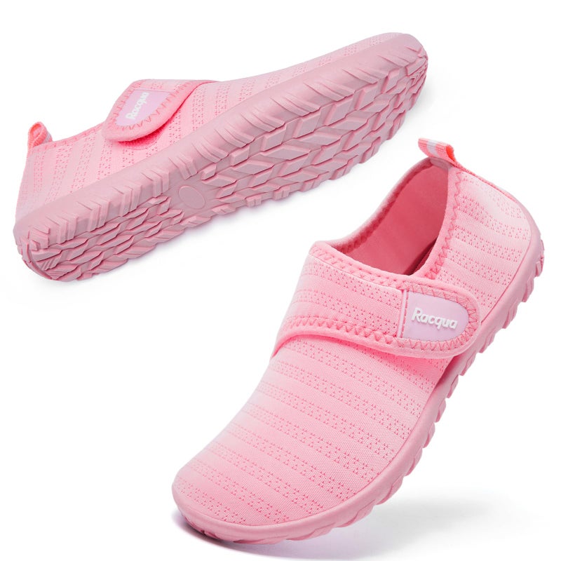 Racqua Kids Water Shoes Boys Girls Quick Dry Barefoot Lightweight Beach Sport Aqua Shoes Swim Pool Walking Surfing Boating Shoes Little Kid Pink 13 - Image 3