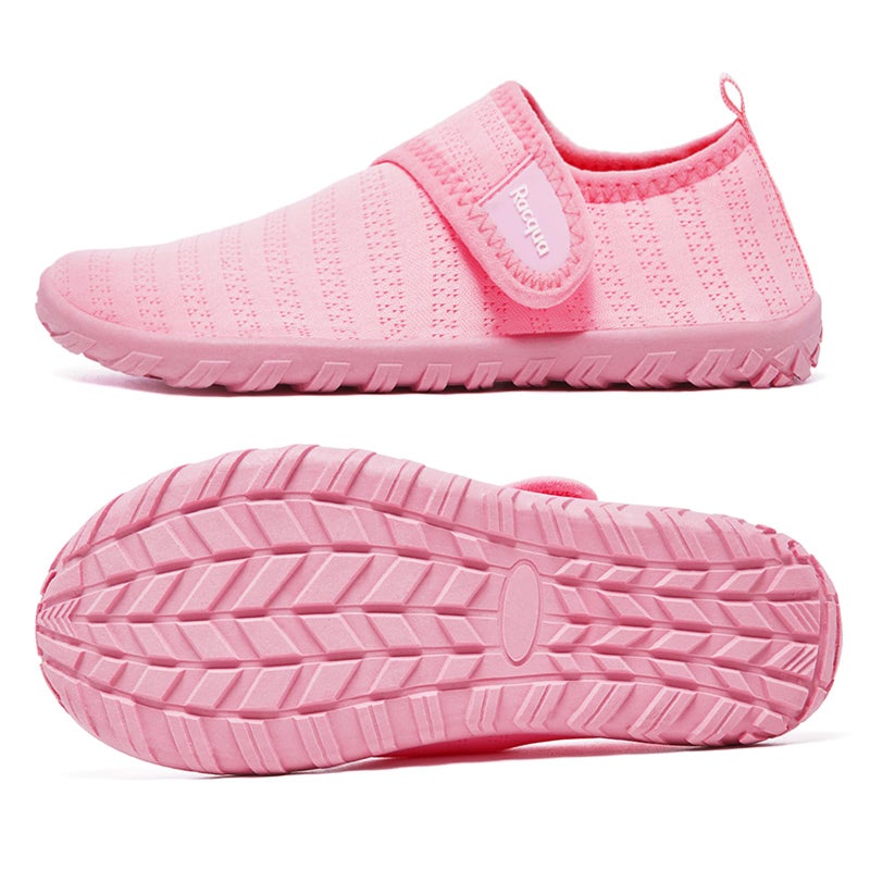 Racqua Kids Water Shoes Boys Girls Quick Dry Barefoot Lightweight Beach Sport Aqua Shoes Swim Pool Walking Surfing Boating Shoes Little Kid Pink 13 - Image 4