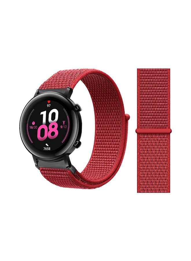 vesus Nylon Loop Replacement Band For Huawei Watch GT 2 Red