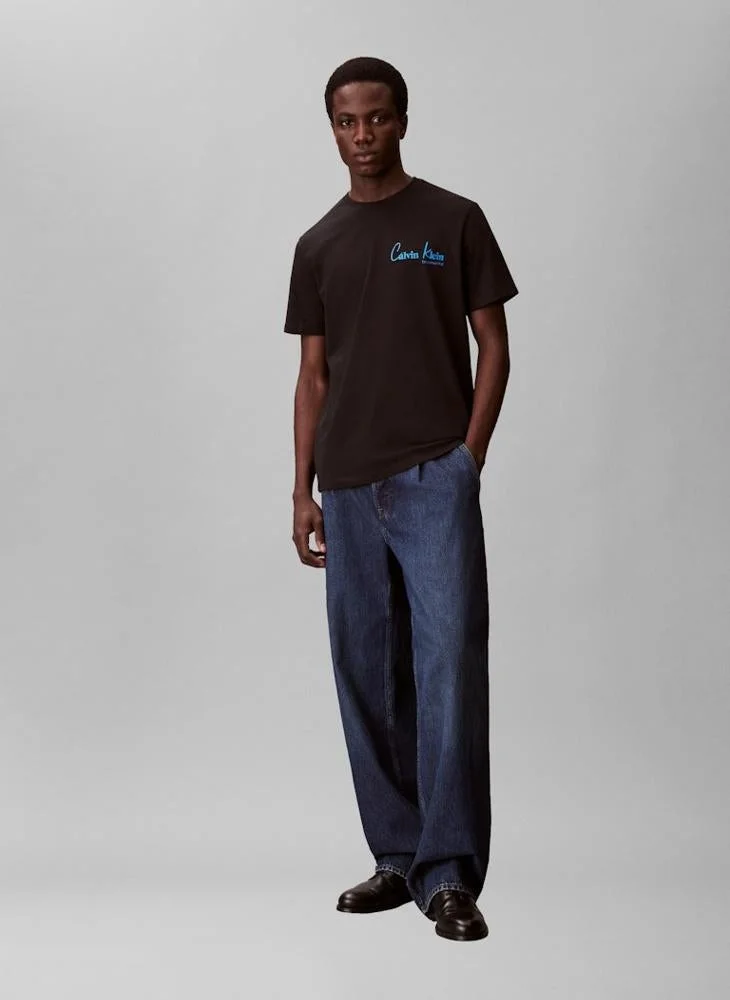 Calvin Klein Jeans  New York Logo Graphic T-Shirt for Men | Best Price UAE