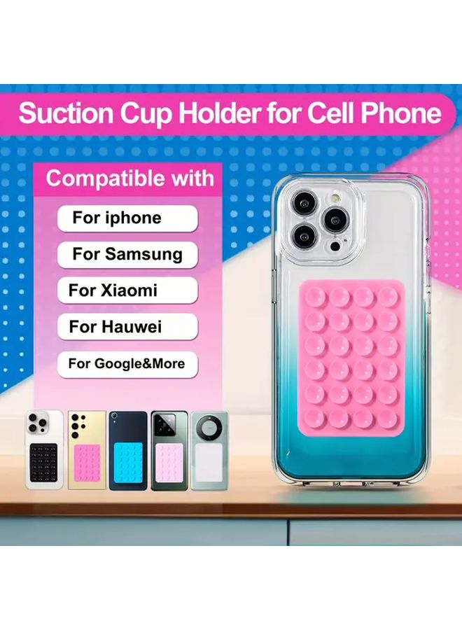 10PCS Random Color Adhesive Phone Holder With 24 Suction Cups For Selfies Videos - Image 2