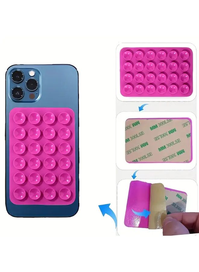 10PCS Random Color Adhesive Phone Holder With 24 Suction Cups For Selfies Videos - Image 1