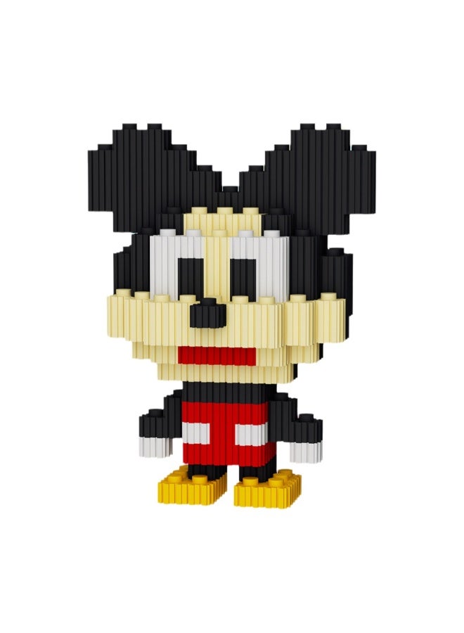 Miniature Small Particle Puzzle Building Blocks Gift Children's Educational Toy Puzzle (Black Mouse)  - Image 1