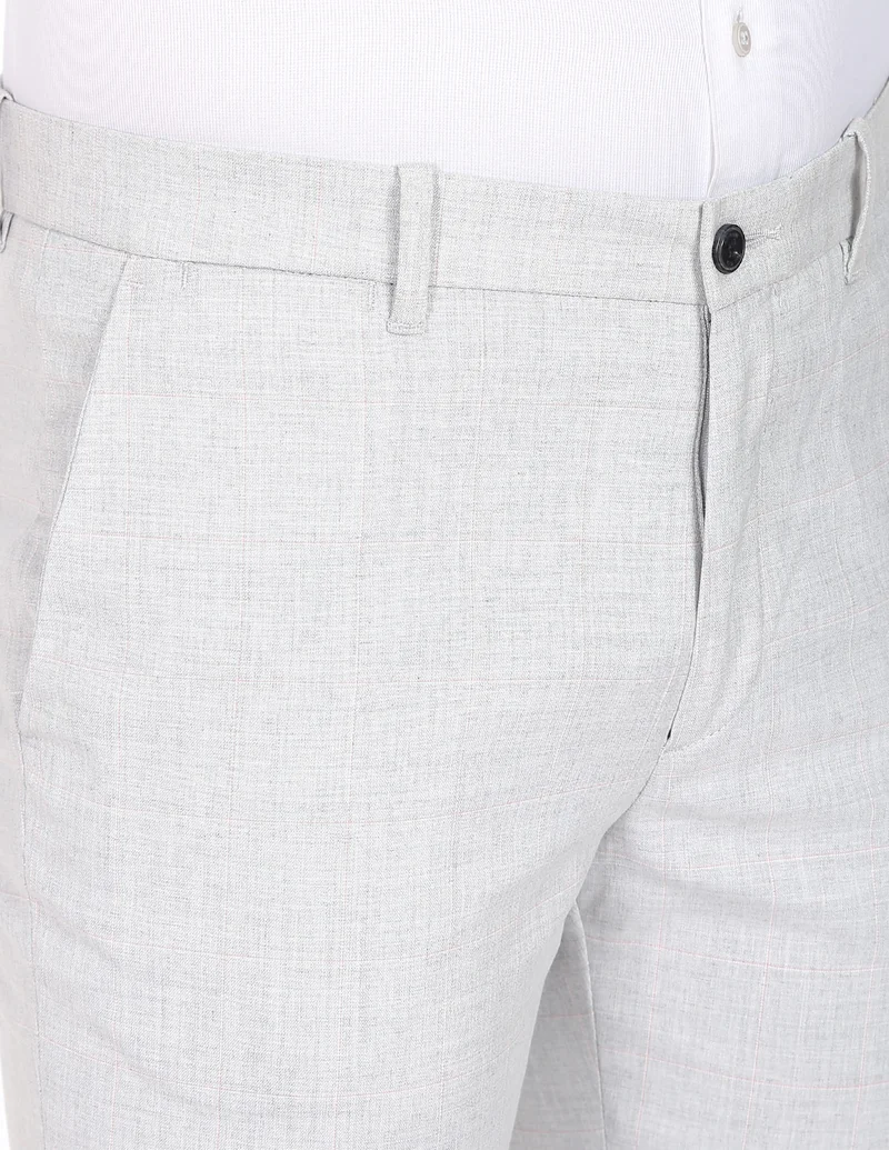 Arrow Light Grey Jackson Super Slim Fit Smartflex Trousers for Men | Best Price UAE