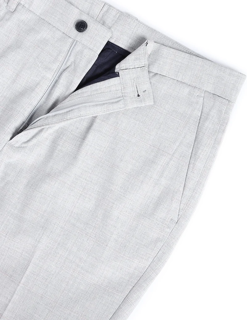 Arrow Light Grey Jackson Super Slim Fit Smartflex Trousers for Men | Best Price UAE
