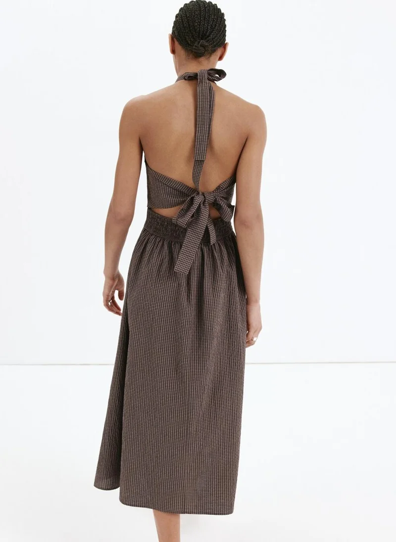 مانجو Gingham Halter Dress