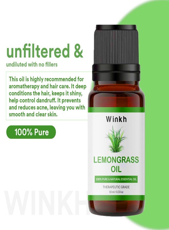 Winkh Pure and Natural Lemongrass Essential Oil - (10 ml) - Image 3