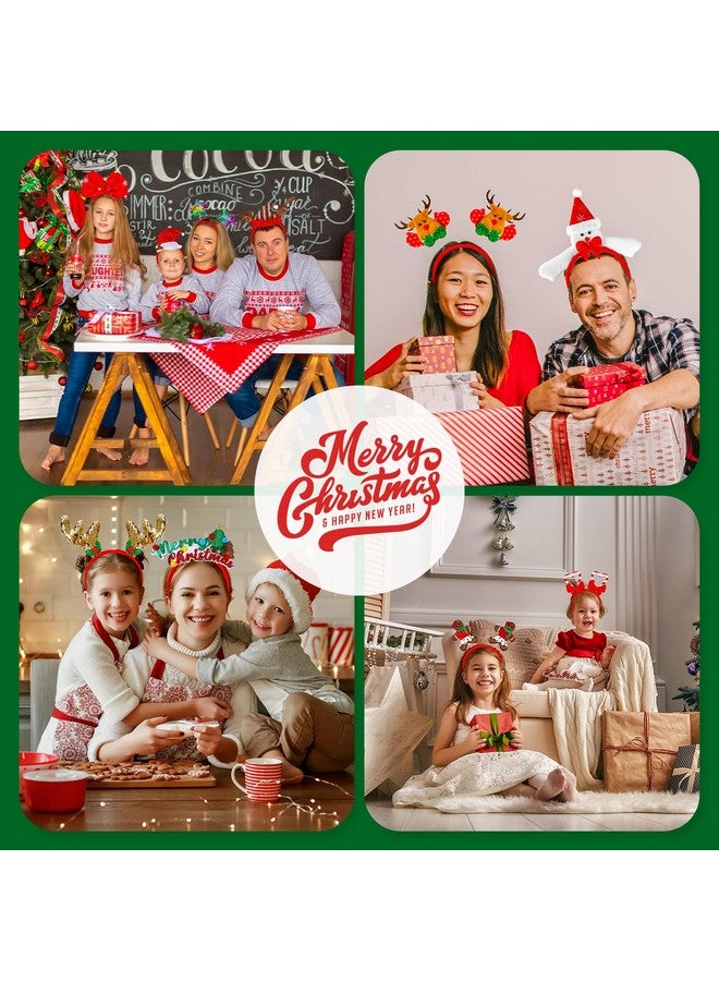MGparty MGparty 24pcs Christmas Headbands Party Favors Decoration Supplies Xmas Gifts Photo Booth Xmas Tree Snowman Reindeer Antlers Santa Hat - Image 5
