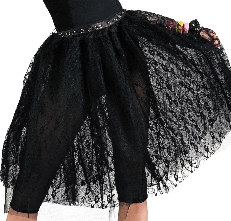 Amscan Elegant Black Lace Skirt - Adult Standard Size - Chic & Versatile Design, Perfect for Parties & Events - 1 Pc. - Image 1